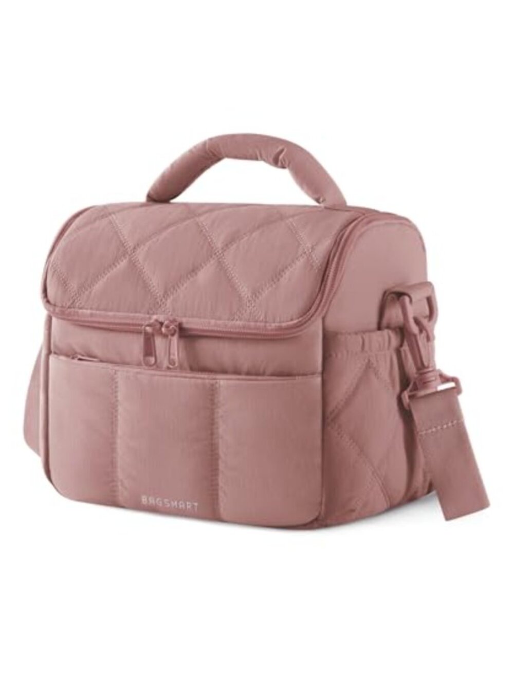 Insulated Lunch Bag Quilted Puffer Tote Leakproof Reusable Cooler Crossbody